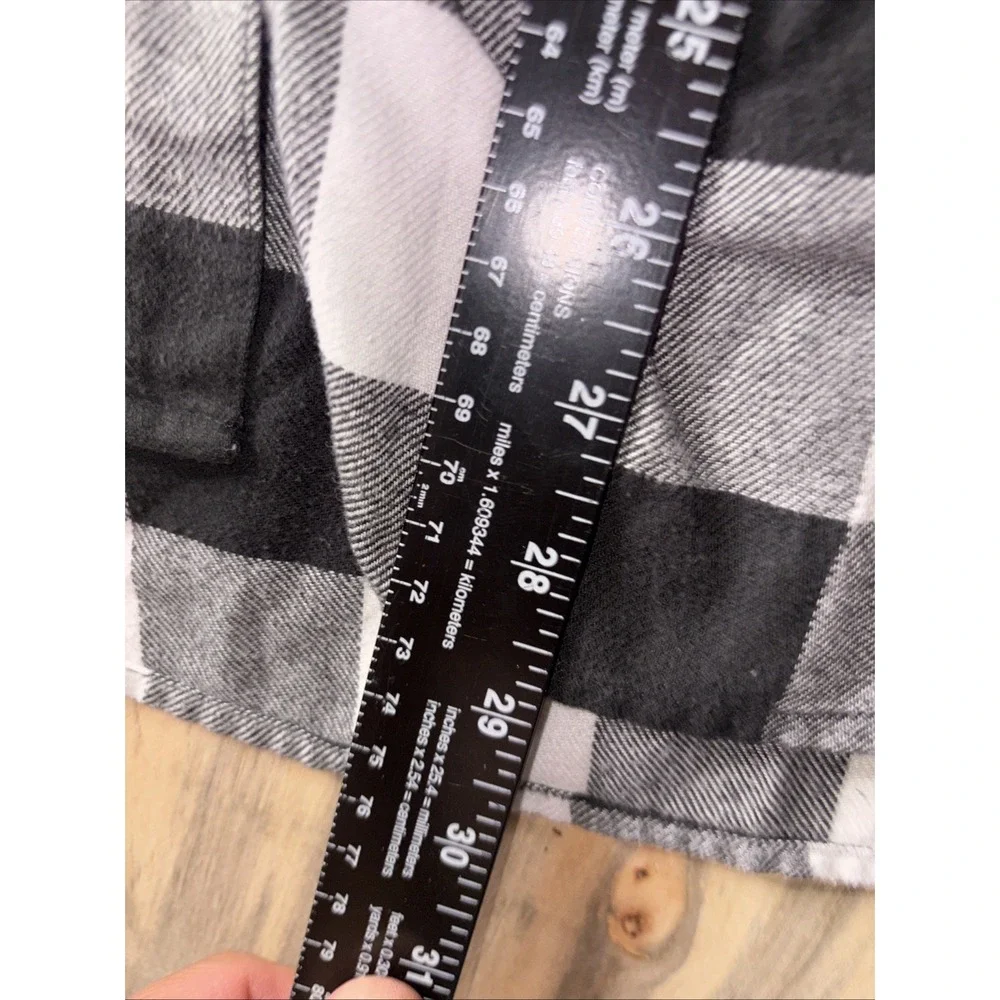Levi's Black White Plaid Flannel Shirt Button Up Long Sleeve Mens 1X